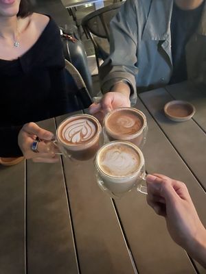 Hot chocolate with oat milk & soya milk  at Planet Terra in Dubai