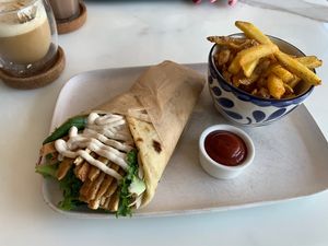 Tofu Garlic Wrap - great idea poor executionn  at Planet Terra in Dubai