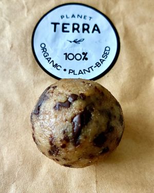 Chocolate chip and almond balls  at Planet Terra in Dubai