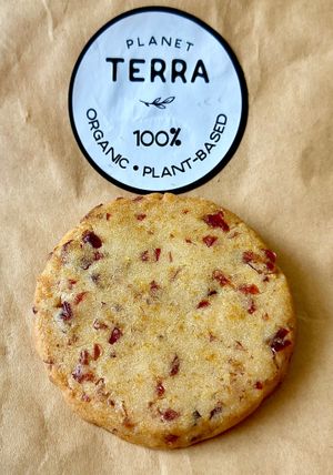 Cranberry coconut biscuit  at Planet Terra in Dubai