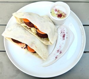 Falafel wrap at Planet Terra in Dubai