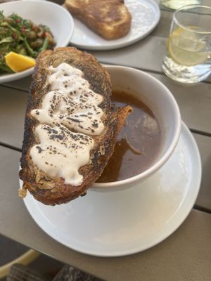 Onion soup   at Planet Terra in Dubai