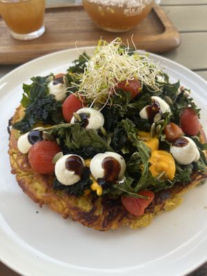 Chickpea omelette   at Planet Terra in Dubai