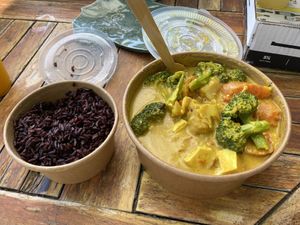 Yellow curry at Tina's Garden Gourmet Cafe in Hilo