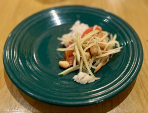 Papaya salad  at Tina's Garden Gourmet Cafe in Hilo