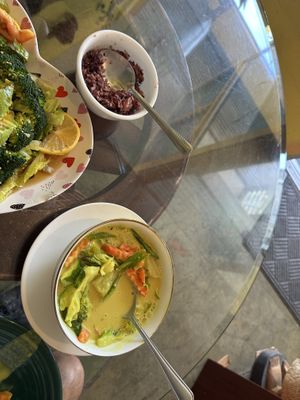 Coconut curry with brown rice   at Tina's Garden Gourmet Cafe in Hilo