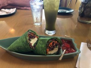 Tofu wrap at Tina's Garden Gourmet Cafe in Hilo