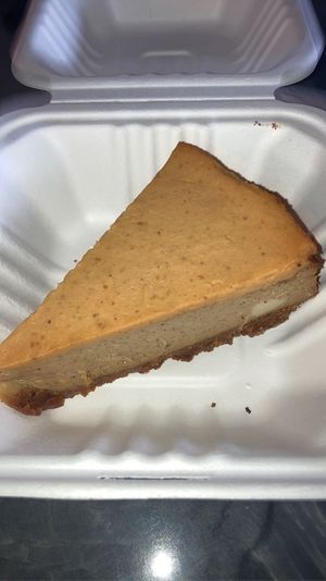 pumpkin cheesecake at Loving Hut - Sunset District in San Francisco