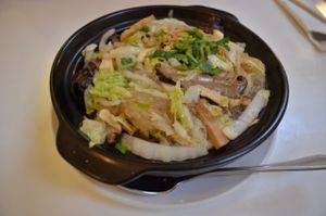 Claypot rice with vermicelli, mushrooms, fungus, cabbage. at Loving Hut - Sunset District in San Francisco