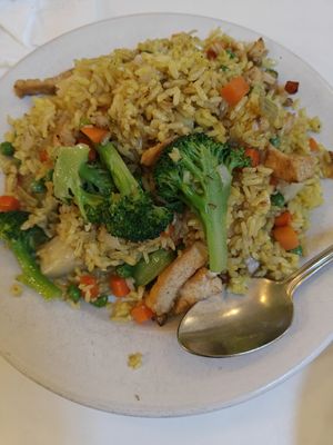 pineapple fried rice at Loving Hut - Sunset District in San Francisco