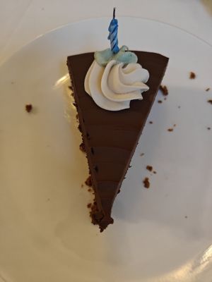 chocolate cake slice at Loving Hut - Sunset District in San Francisco