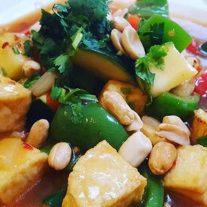 Kung pao tofu at Loving Hut - Sunset District in San Francisco