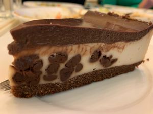 Chocolate mint cheese cake at Loving Hut - Sunset District in San Francisco