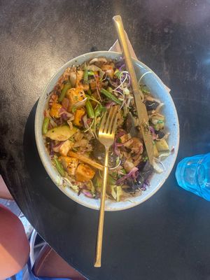 Rua Gado done vegan. Added mushrooms for good measure. Epic stufff  at WYLD in Raglan