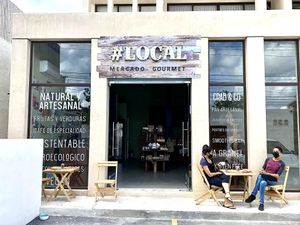 Outside of the store  #Veganuary at #LOCAL Mercado Gourmet in Merida