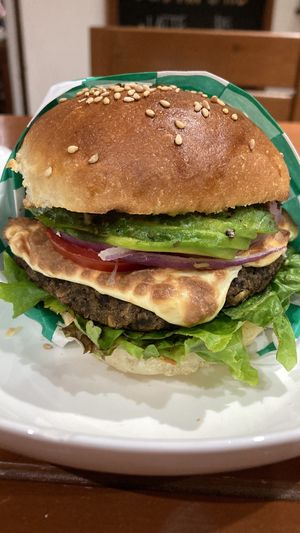 Vegan Veggie burger  at #LOCAL Mercado Gourmet in Merida