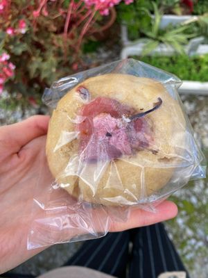 Sakura&kinako muffin at Soy Soy Cafe in Okinawa