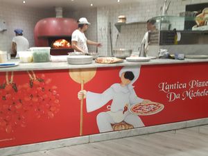 The kitchen at Antica Pizzeria Da Michele in Barcelona