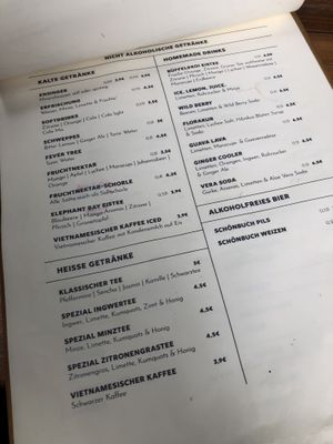 Drinks menu   at Büffel & Koi in Stuttgart