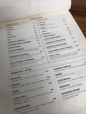 Sushi options   at Büffel & Koi in Stuttgart