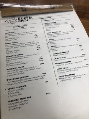 Bowls and lunch menu   at Büffel & Koi in Stuttgart