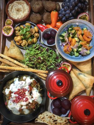 A platter of vegan yummy food  #Veganuary at Old Barn & Planted by Sai in Colintraive