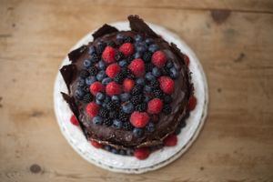 Chocolate on chocolate on chocolate cake  #Veganuary at Old Barn & Planted by Sai in Colintraive