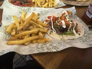 Vegan zeafood tacos  at Head of Steam in Birmingham