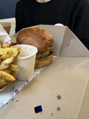 Combo burger & fries  at Eden Jaxx - Nørrebro in Copenhagen