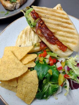 'Plantini' Rupert's plant-based panini #Veganuary at Rupert's Coffee Co. in Port Talbot
