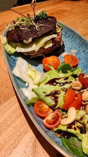 Portobello mushroom burger   at Energetic Life  in Stuttgart