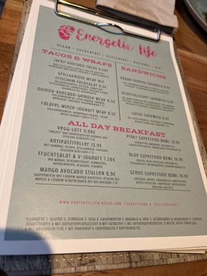 Menu   at Energetic Life  in Stuttgart