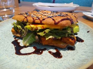 Tempeh Kebap sandwich at Energetic Life  in Stuttgart