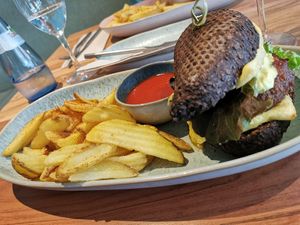 Double cheese beyond burger at Energetic Life  in Stuttgart