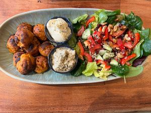 Sweet potato falafels   at Energetic Life  in Stuttgart