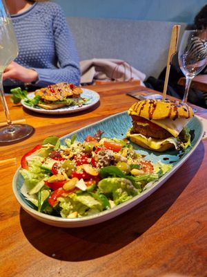 Döner / Tempeh Sandwich in the back at Energetic Life  in Stuttgart