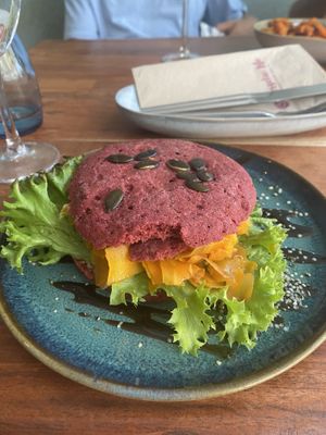Carrot Salmon Burger  at Energetic Life  in Stuttgart