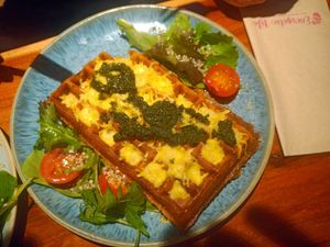 Kürbiswaffel mit Pesto at Energetic Life  in Stuttgart