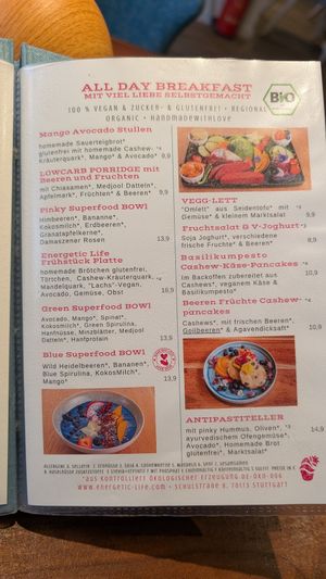Menu 2024 at Energetic Life  in Stuttgart