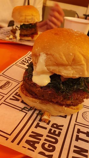 Feijoada burger. Incredibly tasty!!  at Vegan Ti Burguer  in Rio De Janeiro