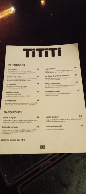 Cardápio [foto de julho/2025] at Vegan Ti Burguer  in Rio De Janeiro
