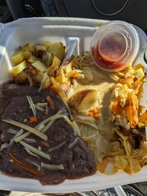 Vegan migas at The Brunch Truck of Amarillo in Amarillo