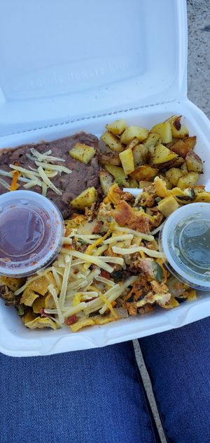 Vegan Migas! at The Brunch Truck of Amarillo in Amarillo