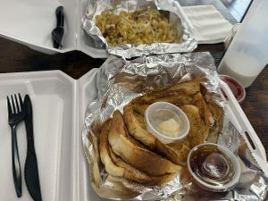 French Toast and Breakfast Mac & Cheese  at The Brunch Truck of Amarillo in Amarillo
