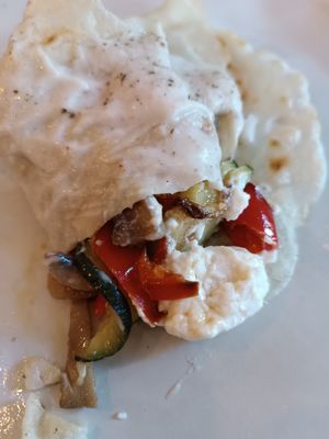 Ripieno scrippelle at MOM Cucina Vegetale Creativa in Fano Adriano