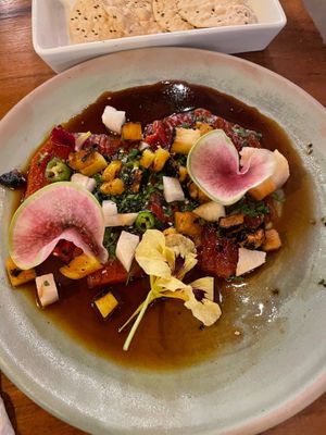 Watermelon Tiradito at Mezcal & Sal in Puerto Vallarta