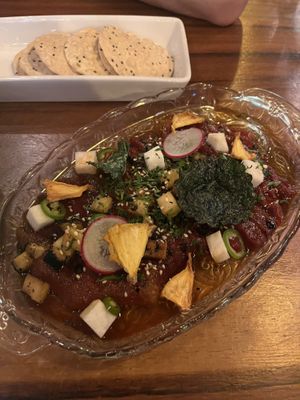 Tiradito de sandia  at Mezcal & Sal in Puerto Vallarta