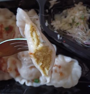 "Vegan russian" inside. They looked more yellowish inside than in the pic at Pod Przykrywką in Wroclaw