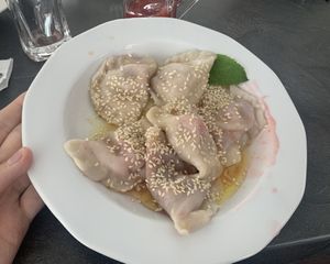 fruit filled dumplings   at Pod Przykrywką in Wroclaw