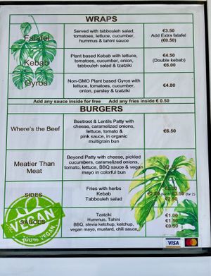 Menu  at FED BY NATURE in Limassol